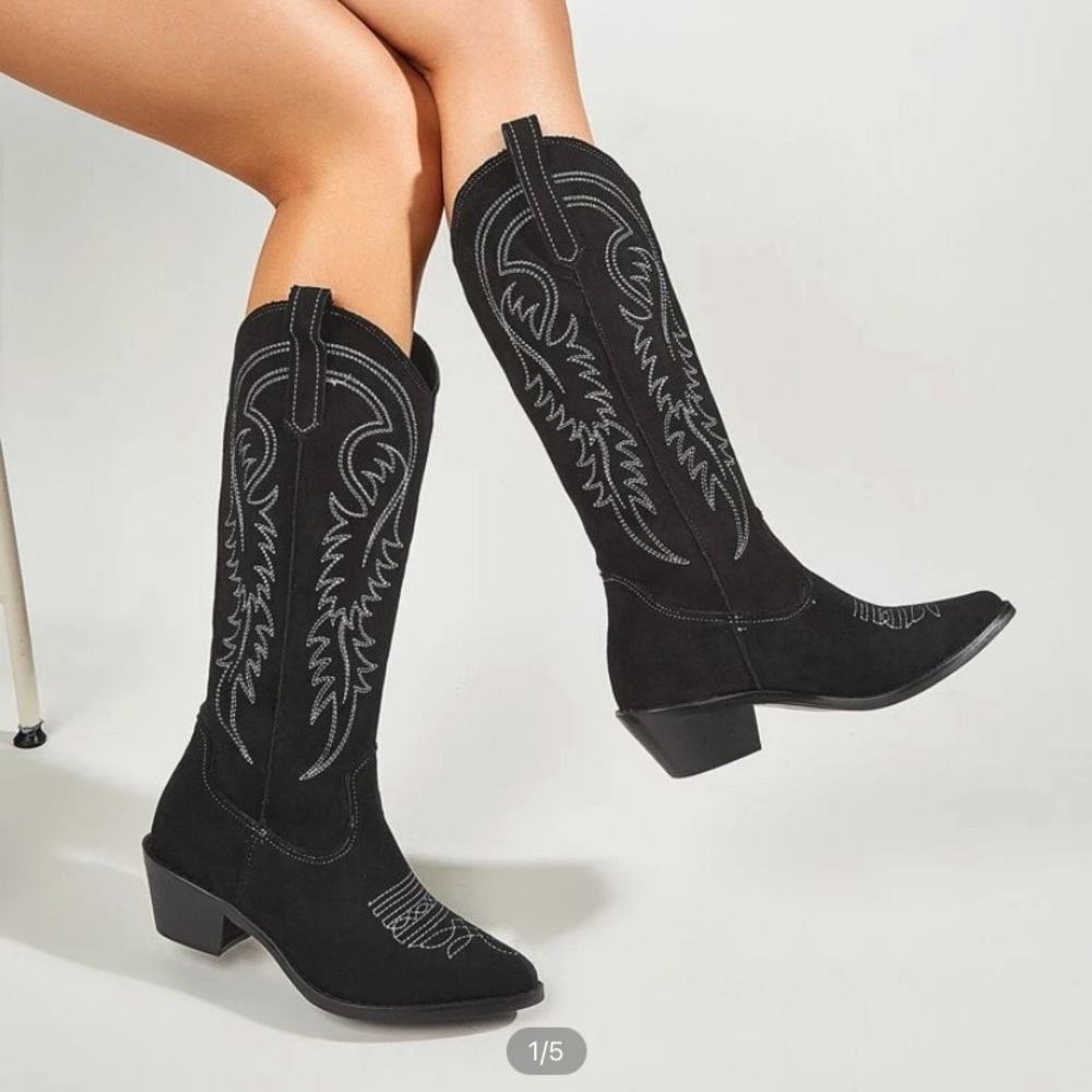 Shein tall cowboy boots